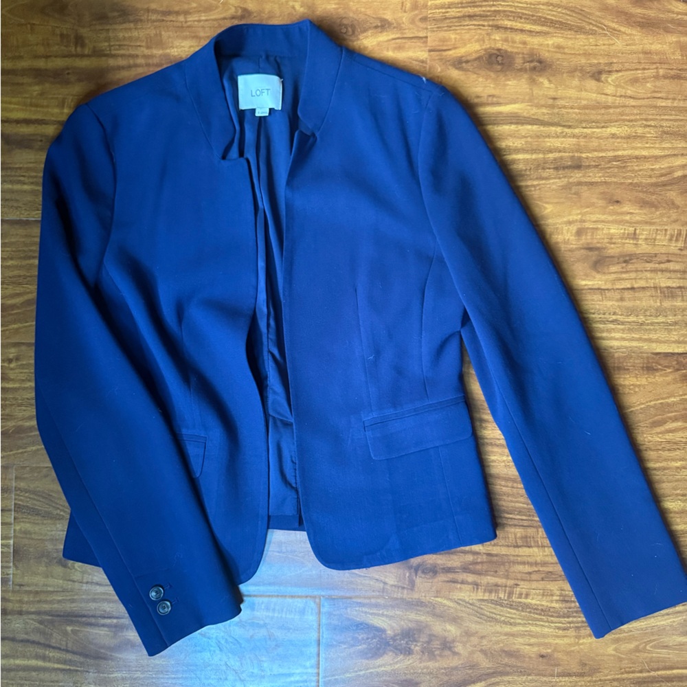 LOFT Dark Blue Jacket (Like New!) Sz 8